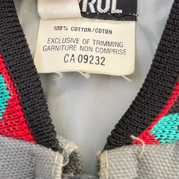 Vintage Tyrol Native Aztec Print Gray Bomber Jacket - Picture 3 of 6